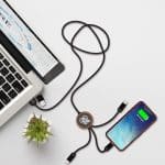Bamboo 5-in-1 Charging Cable with Light-Up Logo - 1