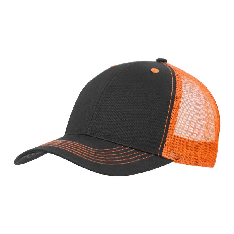 Color Accent Mesh Snapback Cap - 3