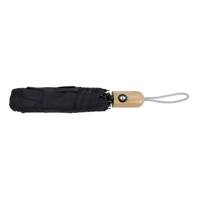 Shed Rain™ 42" RPET Bamboo-Handled Auto-Open/Close Compact Umbrella - 2
