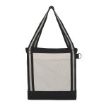 V Natural Striped Recycled Cotton Boat Bag - 1
