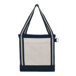 V Natural Striped Recycled Cotton Boat Bag - 3