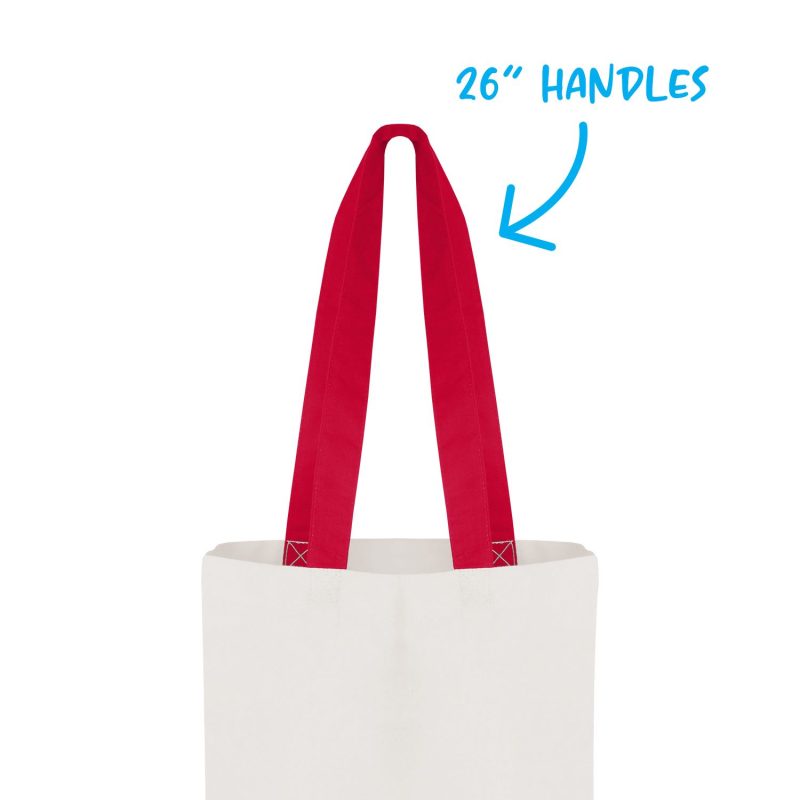 Good Value™ Cotton Colored Accent Flat Tote - 1