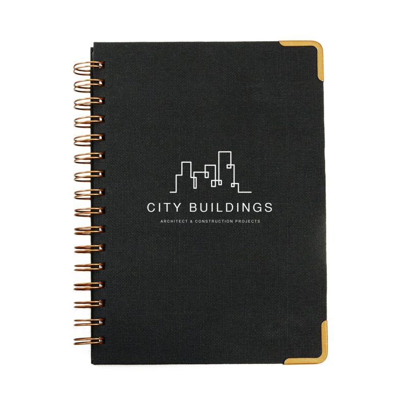 Good Value™ Woven Paper Hardback With Metal Accents Notebook - 2