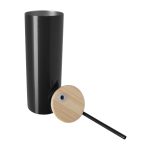 Good Value™ Double-Wall Stainless Steel Tumbler with Bamboo Lid and Straw - 20 oz. - 1
