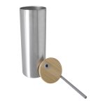 Good Value™ Double-Wall Stainless Steel Tumbler with Bamboo Lid and Straw - 20 oz. - 3