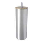 Good Value™ Double-Wall Stainless Steel Tumbler with Bamboo Lid and Straw - 20 oz. - 7