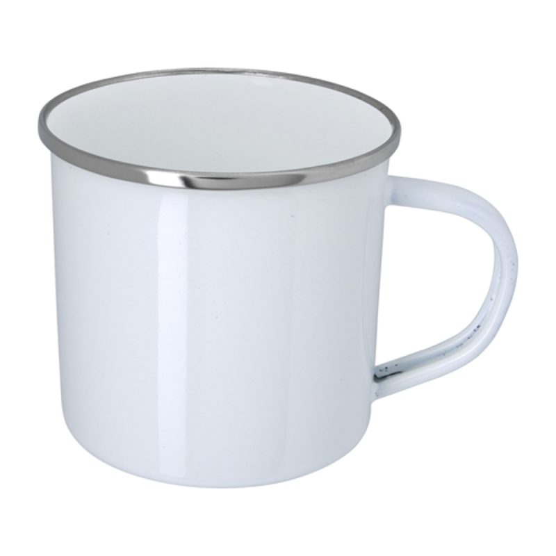 11.8 oz. Enamel Mug with Stainless Steel Rim with Steel Coating - 2